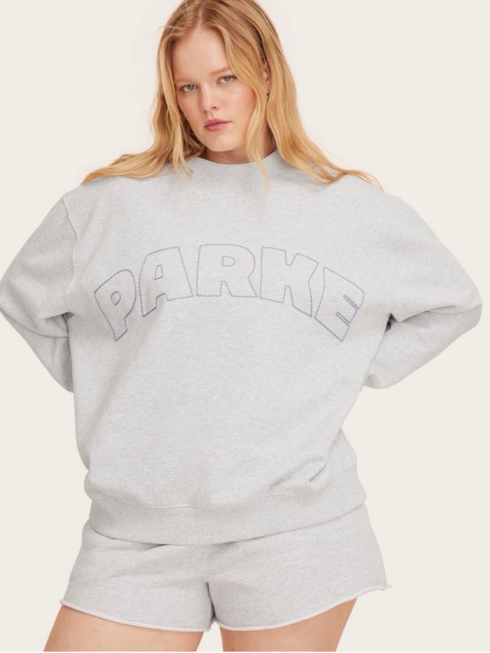 Parke x Target  Light Gray Crewneck XS Sweatshirt